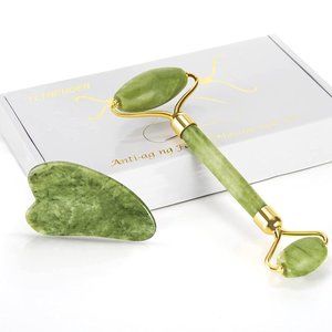 New Green Jade Roller Gua Sha Set